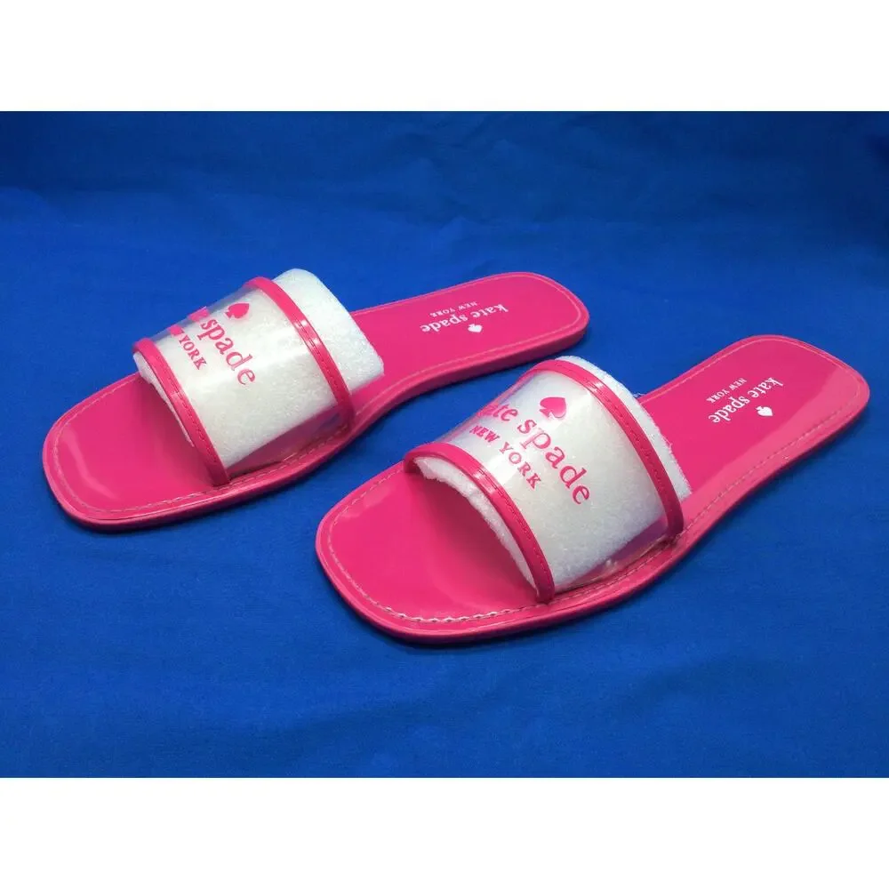 Kate Spade Peyton Clear Pink Sandal Womens 10B